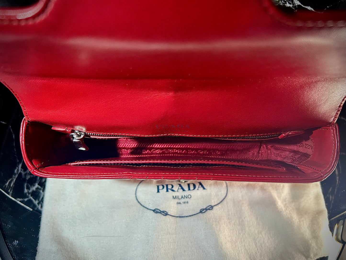 Prada Diagram Chain Shoulder Bag