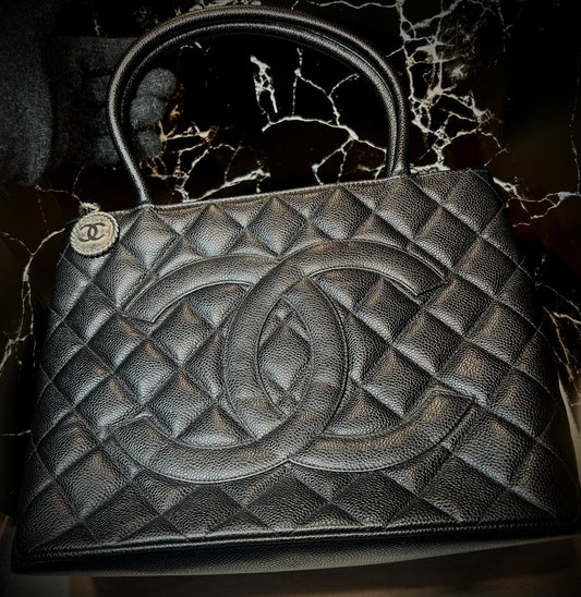 Chanel Vintage Caviar Quilted Tote Bag