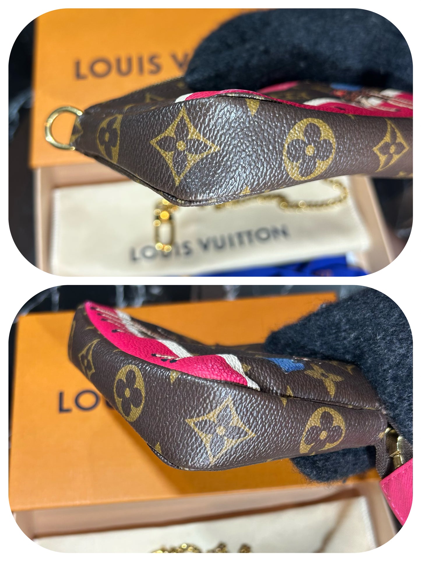 Louis Vuitton Mini Pochette Accessoires – Christmas Edition (Giraffes Print)